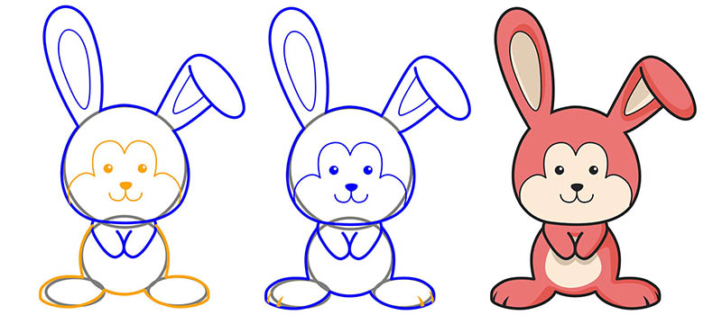 Як дитині намалювати зайчика – 5 легких малюнків зайця